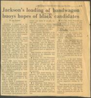 "Jackson's Loading of Bandwagon Buoys Hopes of Black Candidates", April 25, 1984