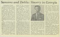 Samsons and Delila: Slavery in Georgia, by Benjamin F. Chavis, 1988