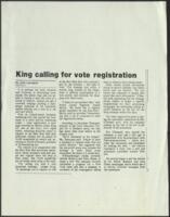 "King Calling for Vote Registration", circa 1984
