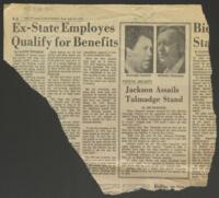 "Jackson Assails Talmadge Stand", July 16, 1975
