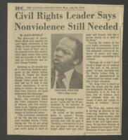 "Civil Rights Leader Says Nonviolence Still Needed", July 28, 1976