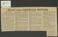 "Black Voter Registration Declining", November 1, 1976