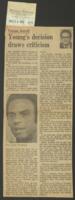 "Young's Decision Draws Criticism", December 19, 1976