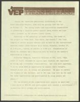VEP Press Release, October 1981