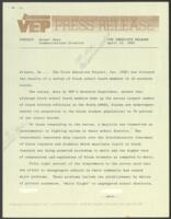 VEP Press Release, April 10, 1981
