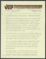VEP Press Release, November 10, 1982