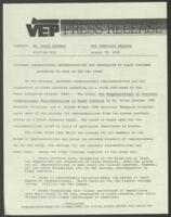 VEP Press Release, August 28, 1984