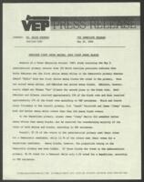 VEP Press Release, May 29, 1984