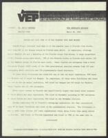 VEP Press Release, March 20, 1985