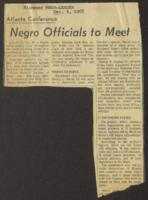 "Negro Officials to Meet", December 4, 1968