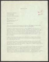Correspondence From Mordecai C. Johnson to Vernon E. Jordan, April 22, 1969