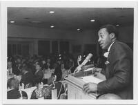 Man Adresses Crowd, circa 1968