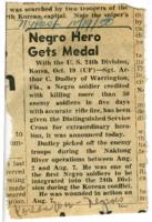 "Negro Hero Gets Medal", October 19, 1950