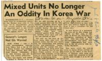 "Mixed Units No Longer an Oddity in Korean War", September 23, 1950