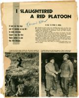 "I Slaughtered a Red Platoon", circa 1950