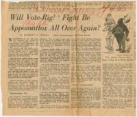 "Will Vote, Right Fight Be Appomattox All Over Again?", April 4, 1965