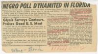 "Negro Poll Dynamited in Florida", May 27, 1952