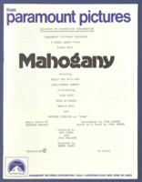 Film "Mahogany" Production Information, circa 1975