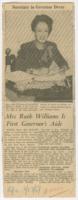 "Mrs. Ruth Williams is First Governor's Aide" Article, June 23, 1951