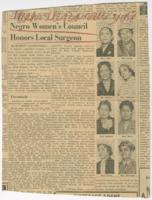 "Negro Women's Council Honors Local Surgeon" Article, March 10, 1958