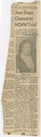 "Jean Dago Cleared at NCNW Trial" Article, circa 1955