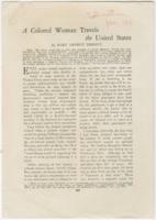"A Colored Woman Travels the United States" by Mary Church Terrell, January 1946