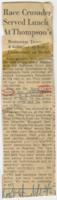 "Race Crusader Served Lunch at Thompson's", June 13, 1953