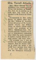 "Mrs. Terrell Attacks", October 3, 1953