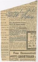 "Mrs. Eisenhower Praises Work of Negro Leader" Article, August 2, 1954