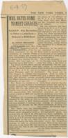 "Mrs. Bates Home to Meet Charges" Article, November 3, 1957