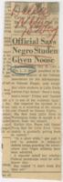 "Official Says Negro Student Given Noose" Article, October 20, 1957