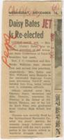 "Daisy Bates Is Re-Elected" Article, November 16, 1960