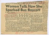 "Woman Tells How She Sparked Bus Boycott" Article, circa 1965