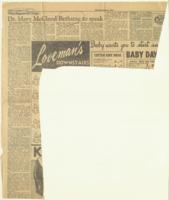 "What Negroes Are Doing: Dr. Mary McLeod Bethune to Speak" Article, October 17, 1954