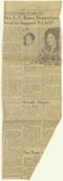"Recounts Plight of the "Ark. Nine" Mrs. L.C. Bates Dramatizes Need to Support NAACP" Article, May 19, 1958