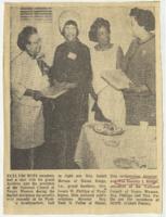 Press Image of Zeta Phi Beta Members, Grand Basileus, and Miss Dorothy I. Height, circa 1960