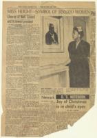 "Miss Height - Symbol of 850,000 Women" Article, December 28, 1957
