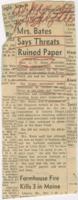 "Mrs. Bates Says Threats Ruined Paper" and "Little Rock Pressure Closes a Negro Paper" Articles, December 7, 1959