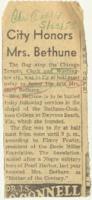"City Honors Mrs. Bethune" Article, May 23, 1955