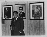 Joseph E. Lowery with Portraits of Former SCLC Presidents, circa 1977