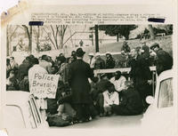 A Group of Demonstrators Participating in a Sit Down Protest in Front of the Capitol in Montgomery, Alabama, March 10, 1965