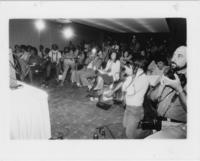 A View of Journalists and Photographers at a Press Conference, circa 1985
