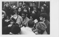 Reverend Calvin S. Morris Holding a Press Conference, March 8, 1970