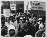 A Crowd of "Poor People's Message" Demonstrators with Signs, 1979