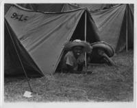 Two Young Boys Lying in a Tent in Resurrection City, 1968