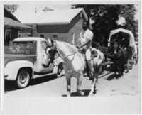 Willie Bolden Riding a Horse in the Poor People's Campaign March, 1968
