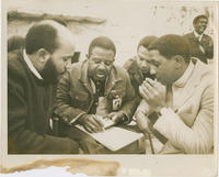 James Bevel, Ralph D. Abernathy, Andrew Young, and Bernard Lafayette Reviewing Notes, April 1968