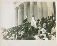 Men and Women Demonstrating On the Lincoln Memorial's Steps, 1968