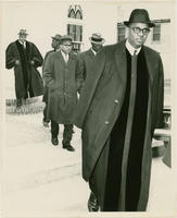 Reverend Virgil Wood Leading a Group of Men, circa 1965