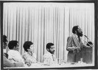 Joseph and Evelyn Lowery With Others Listen to Fred Taylor Speak, April 1981